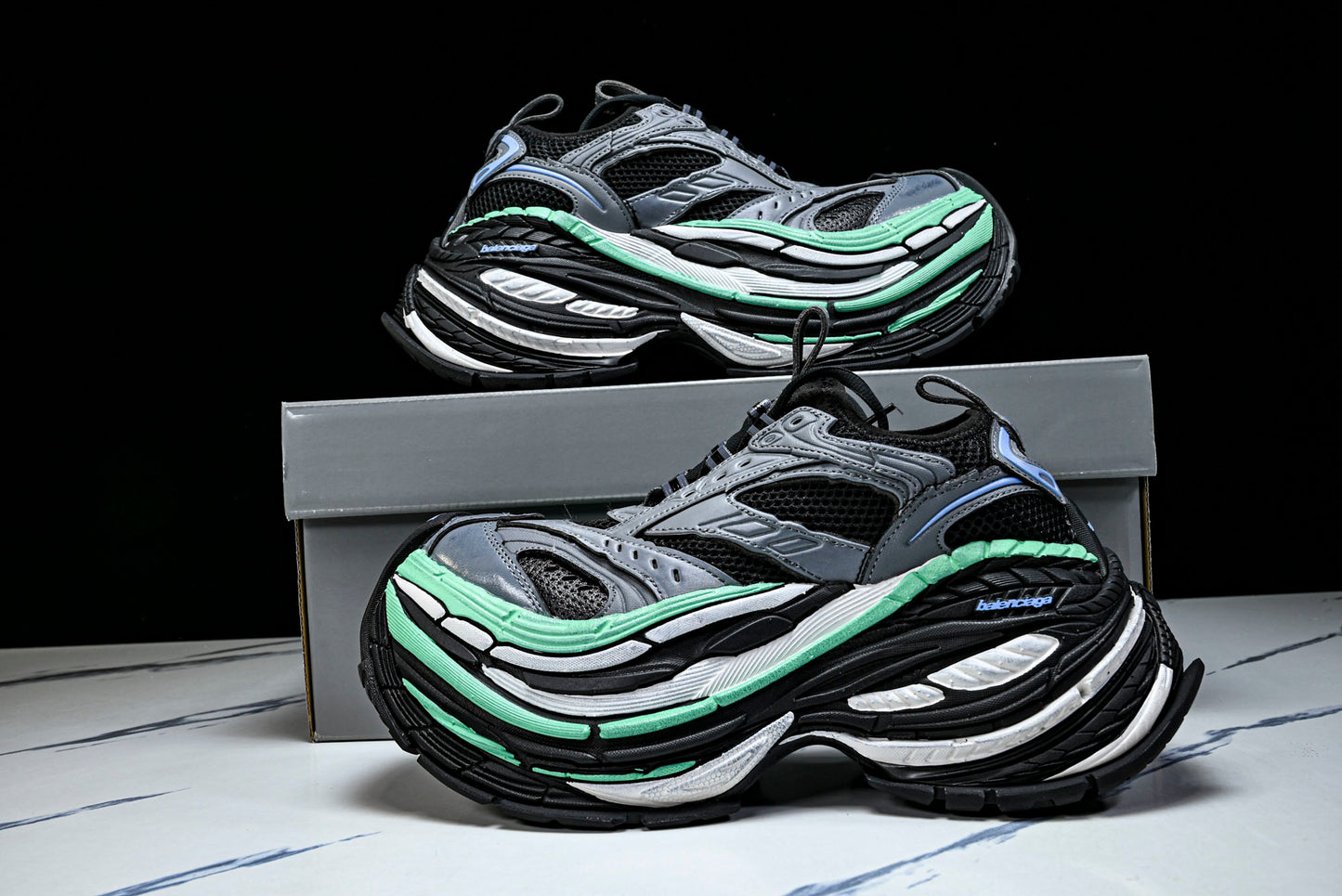 Вalenciaga Platform Sneaker 'Black Green Grey'