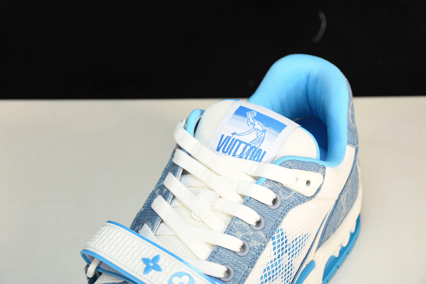 Louis Vuittоп Trainer Low Velcro Strap 'Monogram Denim Blue'