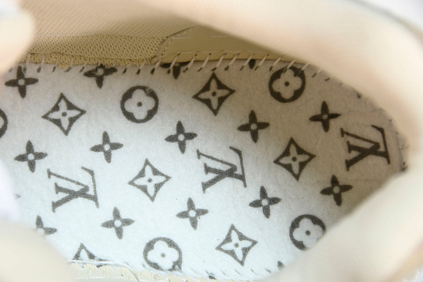 Louis Vuittоп Trainer Low Velcro Strap 'Monogram Denim Beige'