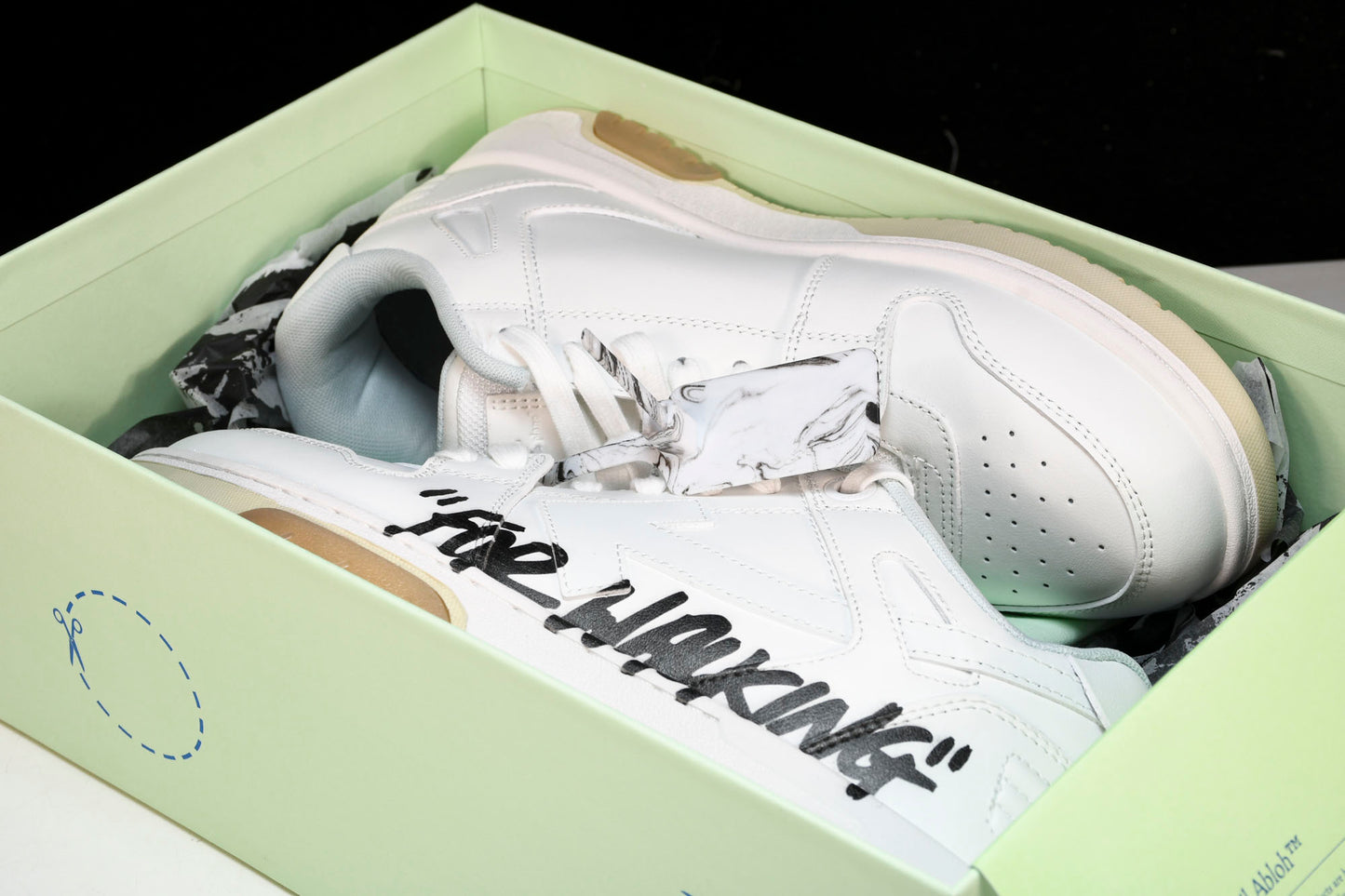 Off-White Out Of Office OOO Low Top "For Walking" - White Black