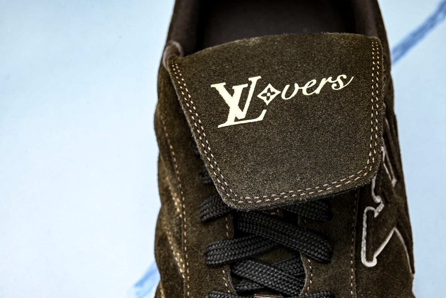 Louis Vuittоп Footprint Football Sneaker 'Brown Suede'