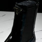 Prada Patent Chelsea Boots 'Black'