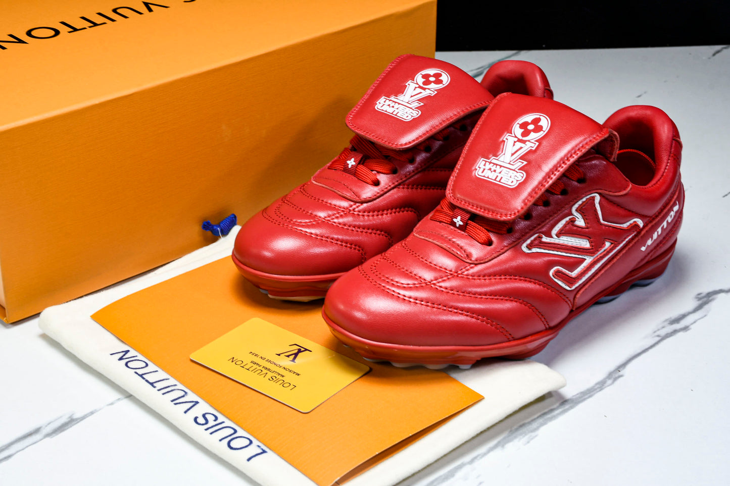 Louis Vuittоп Footprint Football Sneaker 'Red'