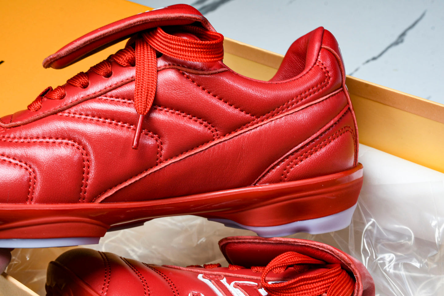 Louis Vuittоп Footprint Football Sneaker 'Red'