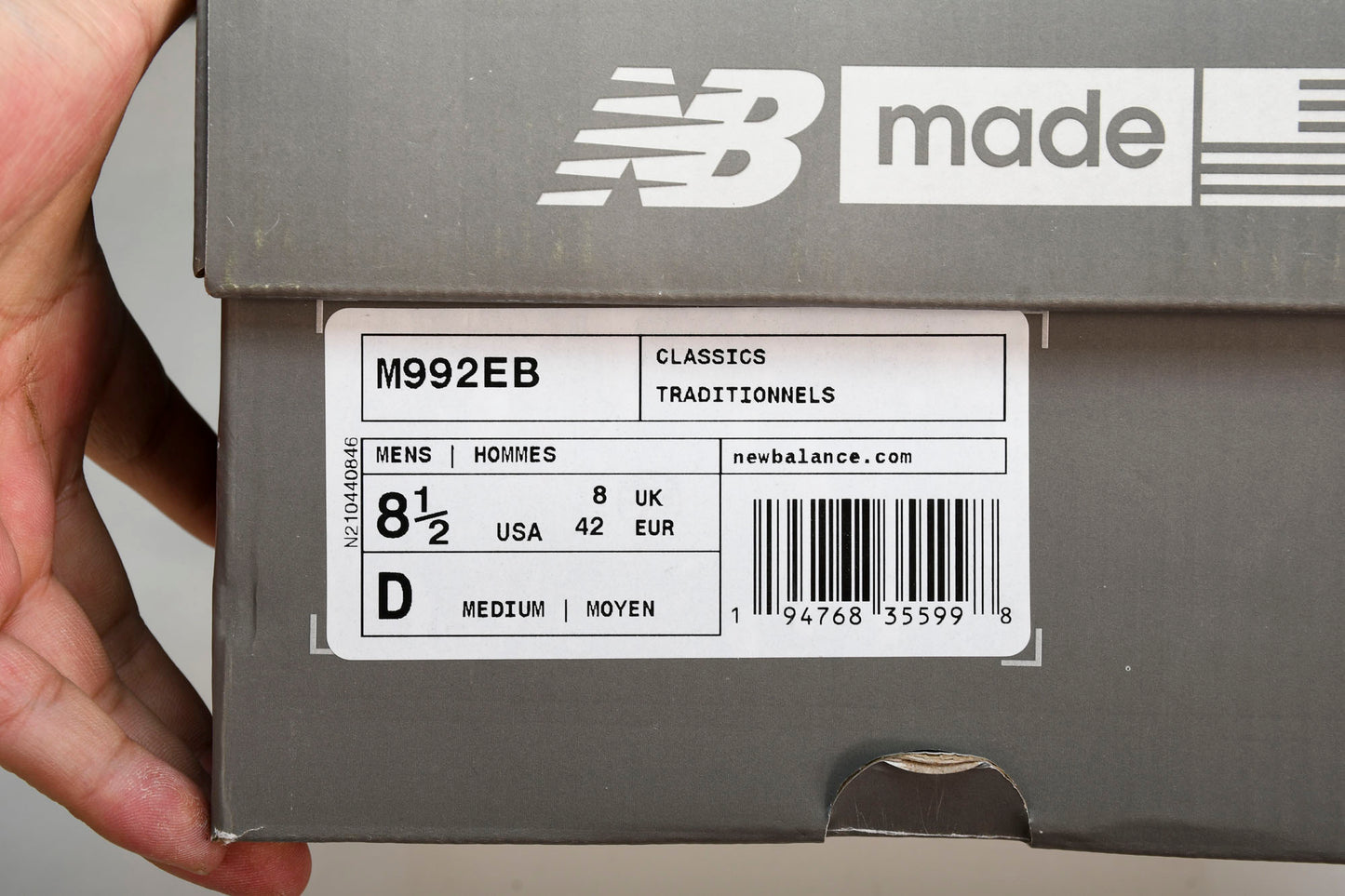 NB 992 'Black Grey Suede'