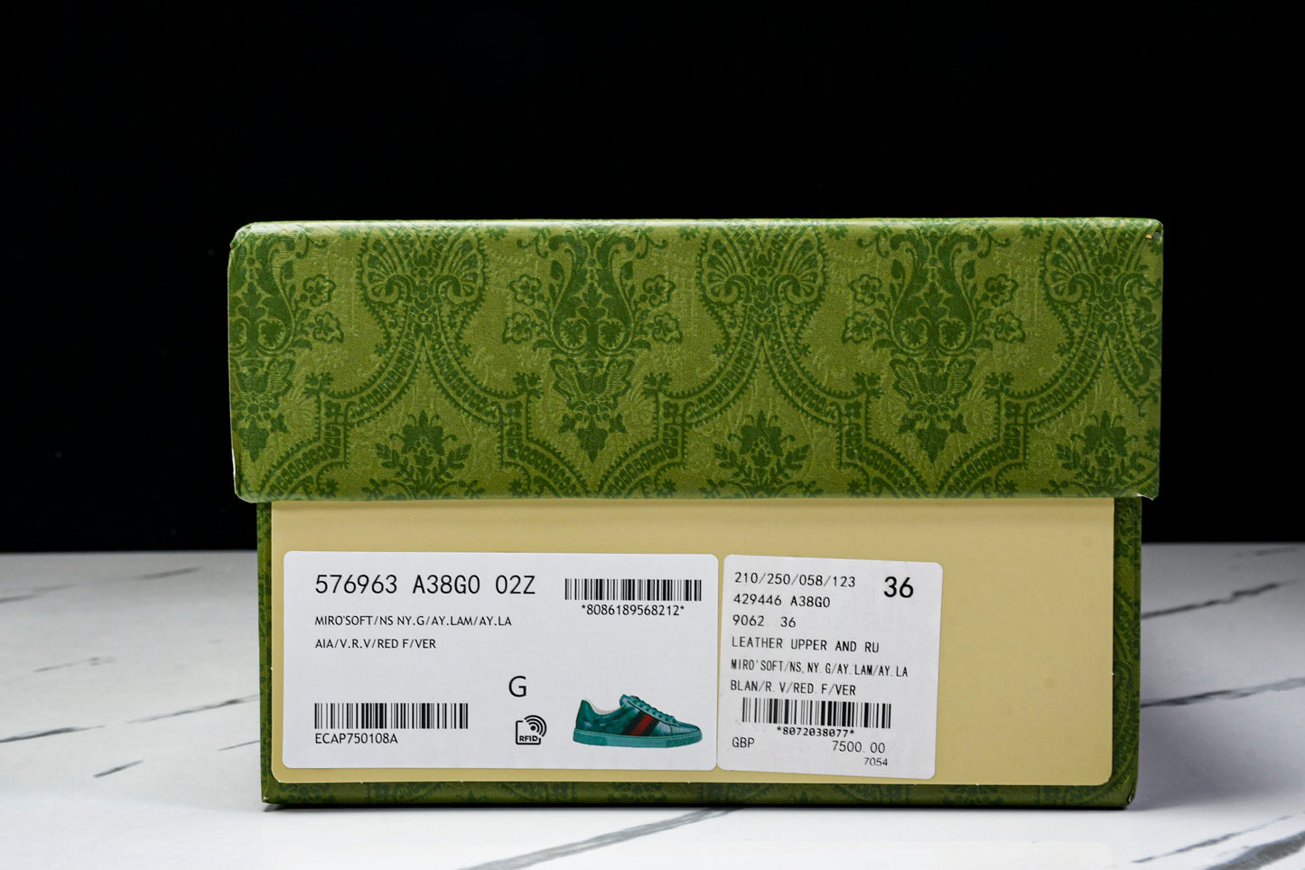 Guссi Ace Web 'Green Monogram'