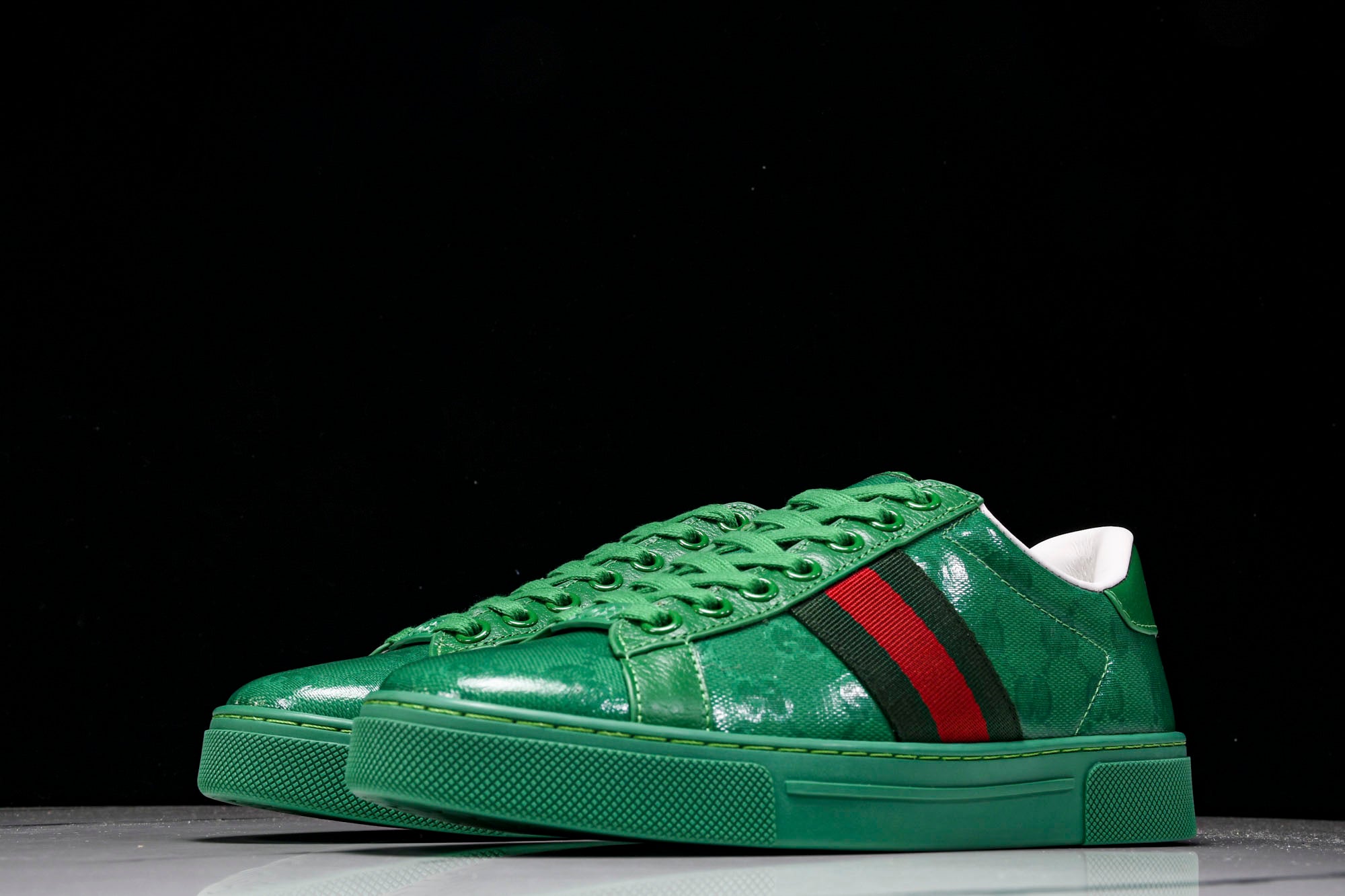 Guссi Ace Web 'Green Monogram'