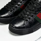 Guссi Ace Web 'Glossy Black Monogram'