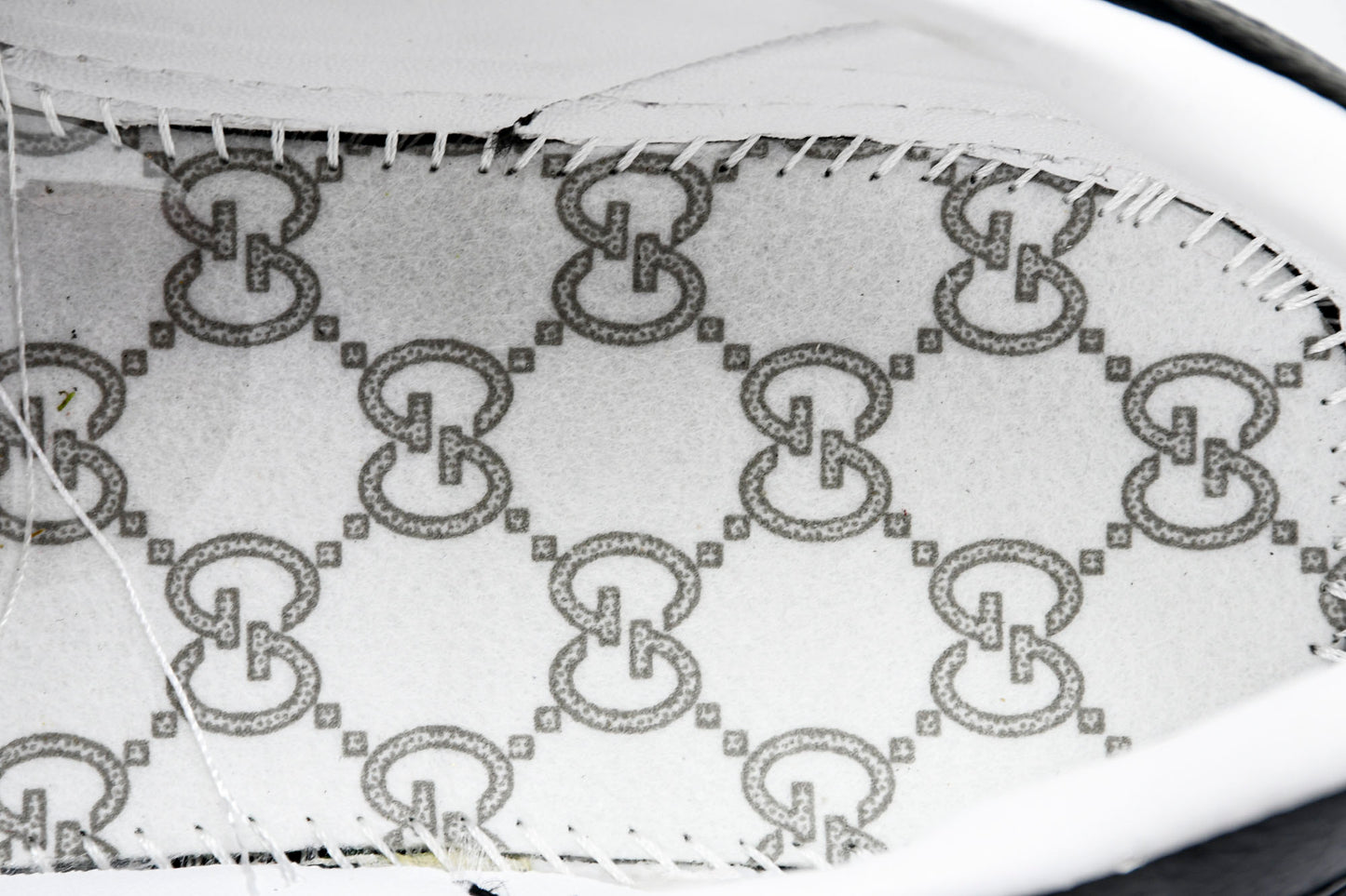 Guссi Ace Web 'Glossy Black Monogram'