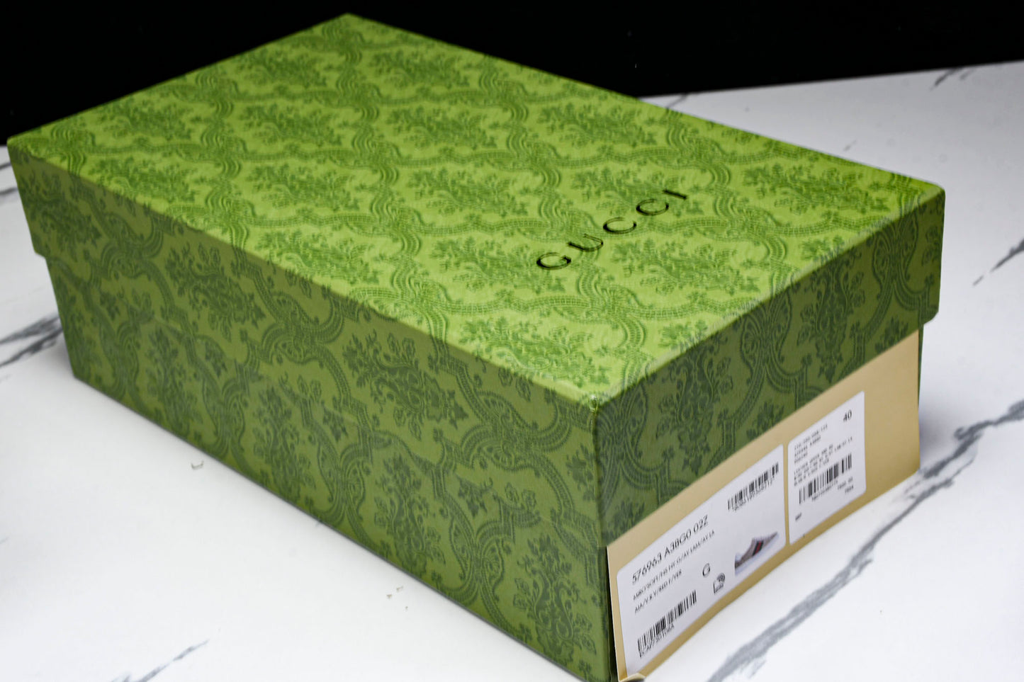Guссi Ace Web 'Embossed Beige Monogram'