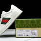 Guссi Ace Web 'Embossed White Monogram'