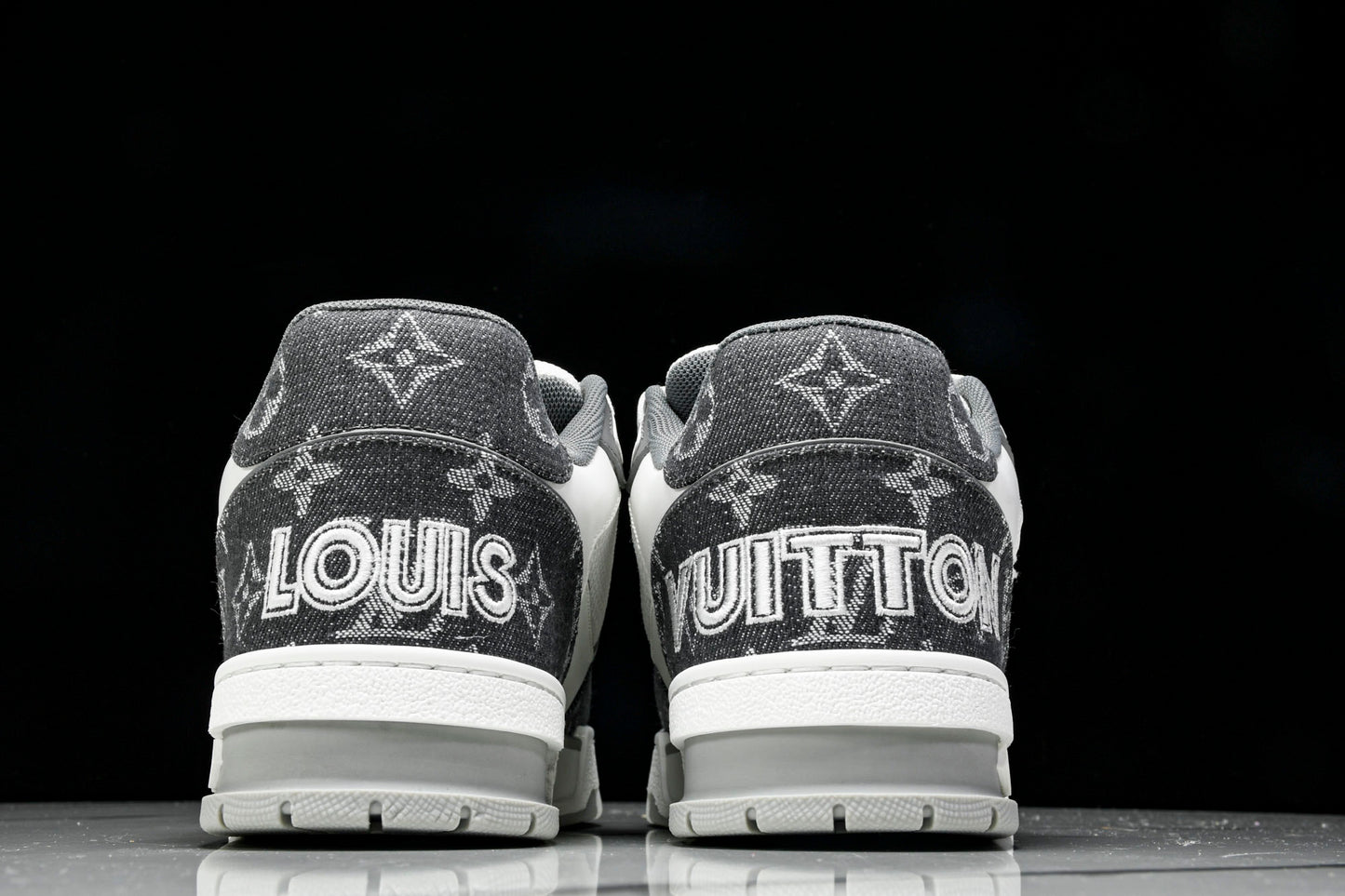Louis Vuittоп Trainer Low Velcro Strap 'Monogram Denim Grey'