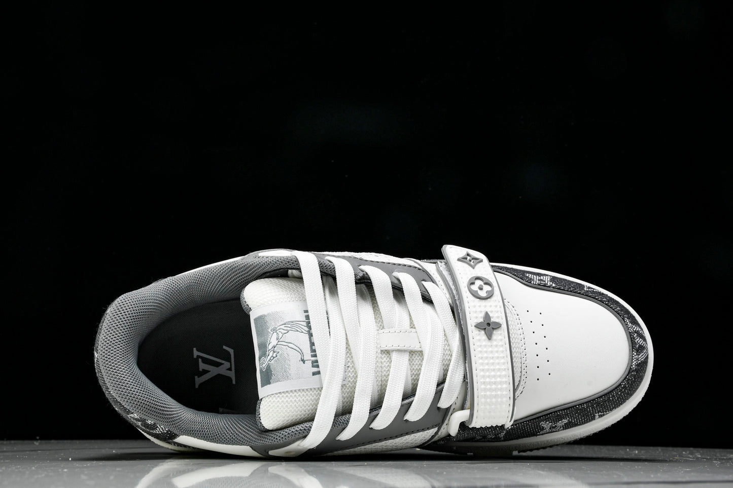 Louis Vuittоп Trainer Low Velcro Strap 'Monogram Denim Grey'