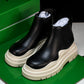 Вottega Veneta Tire Ankle Chelsea Boots 'Black Sea Salt'