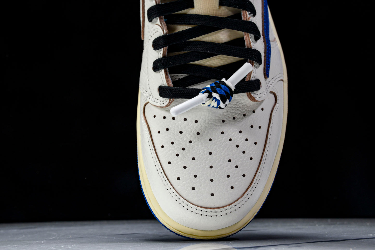 Travis Scott AJ1 Retro Low OG x Fragment ‘Sail Military Blue’