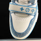 Louis Vuittоп Trainer Low Velcro Strap 'Monogram Denim Blue'