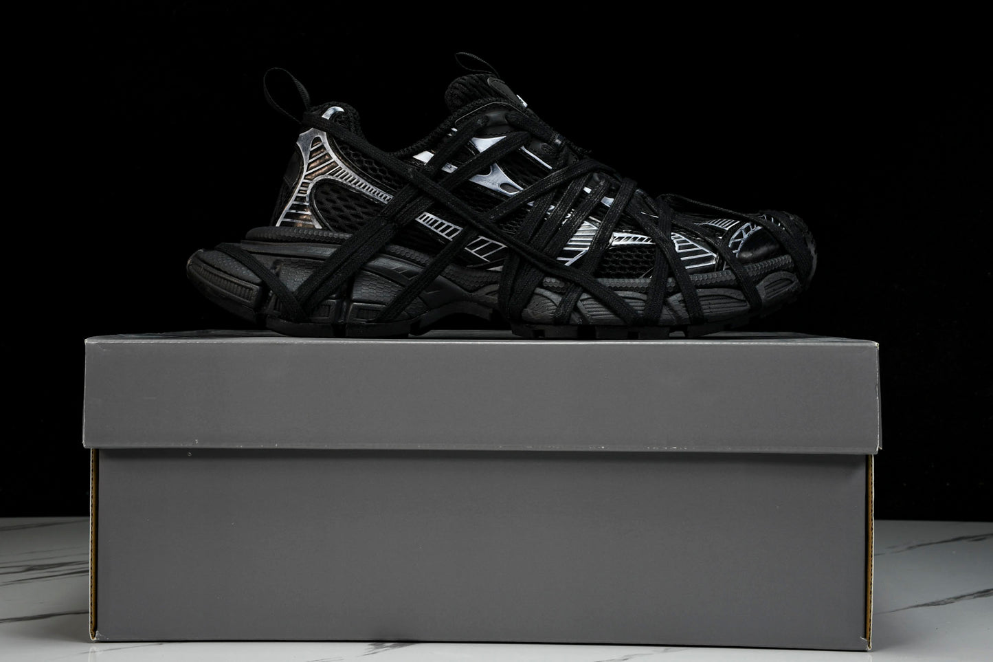 3XL Sneaker Extreme Lace 'Black Silver'