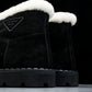 Prada Suede Booties 'Black'