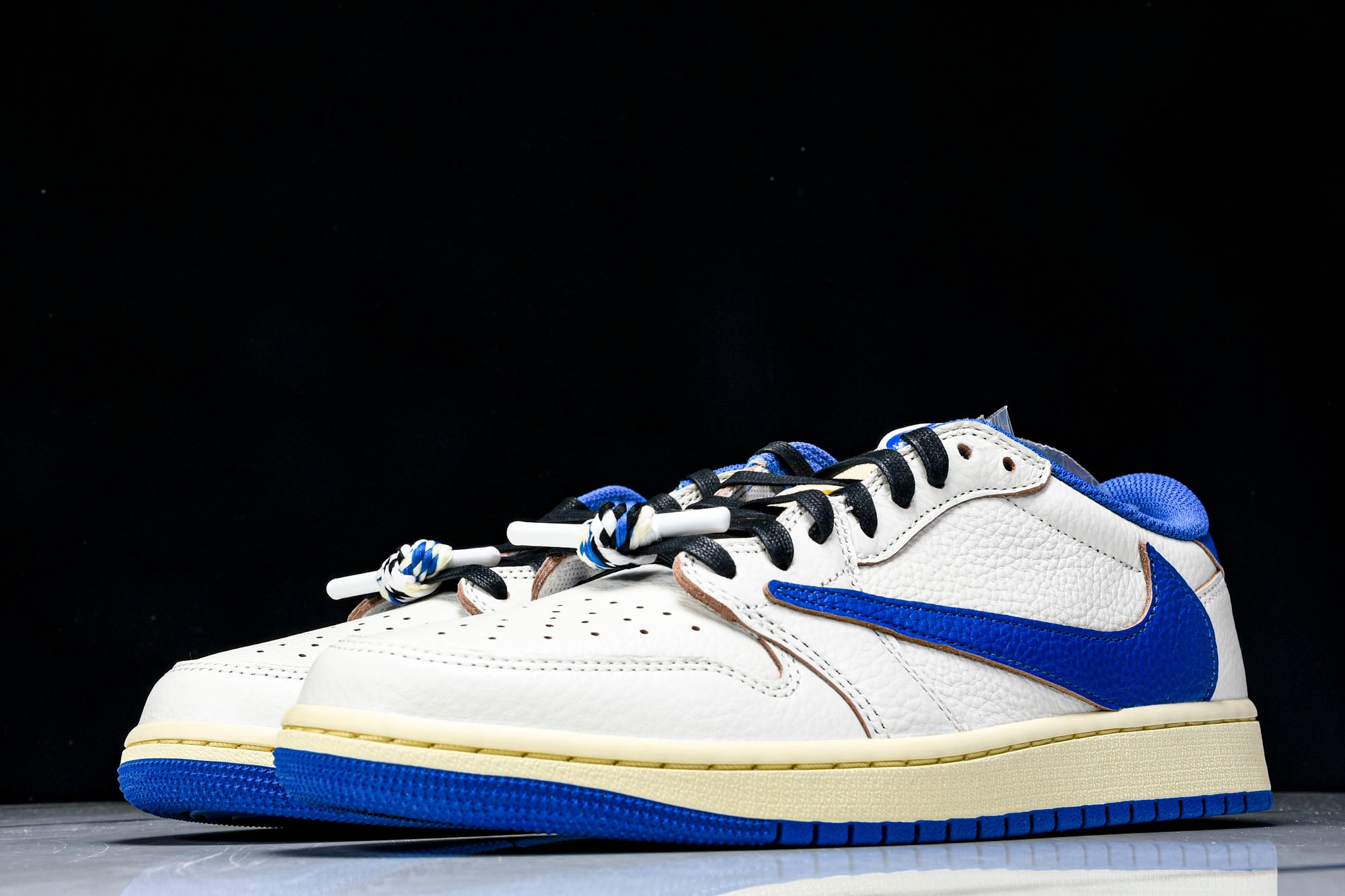 Travis Scott AJ1 Retro Low OG x Fragment ‘Sail Military Blue’