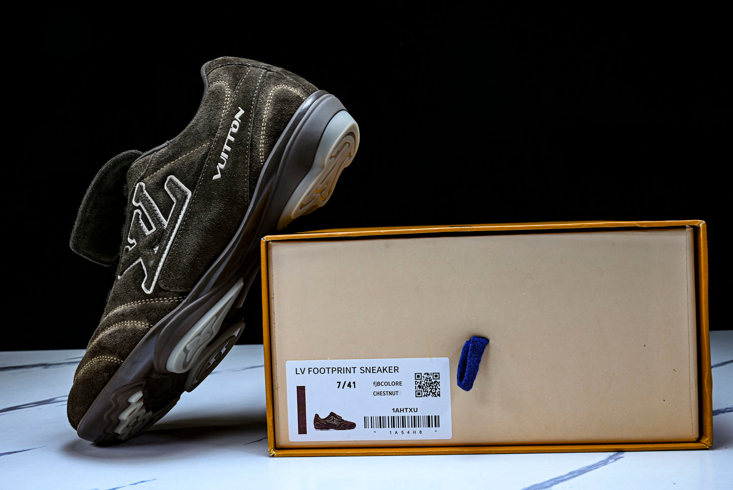 Louis Vuittоп Footprint Football Sneaker 'Brown Suede'