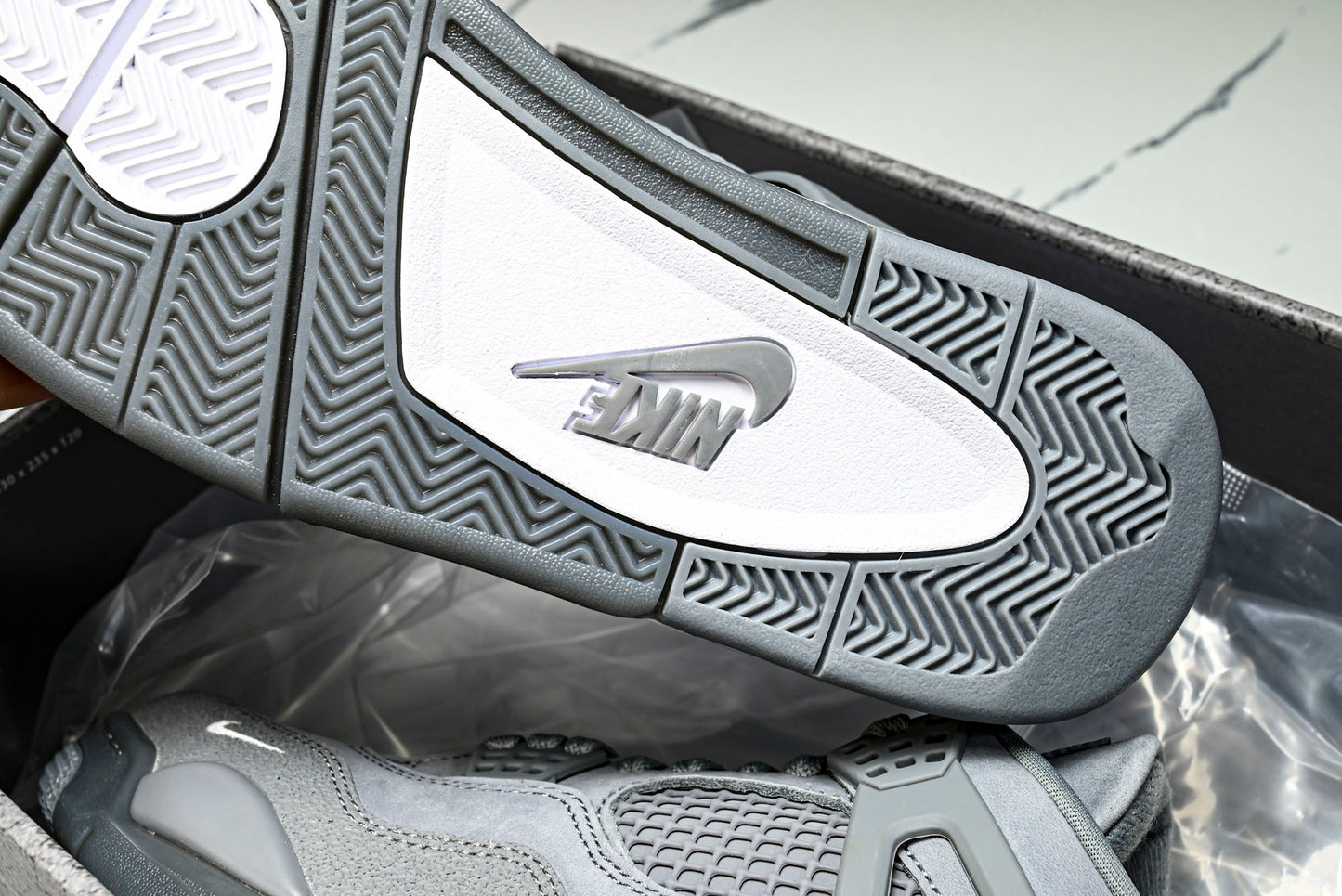 Nigel Sylvester x AJ4 Retro OG Brick by Brick 'Grey' (Unreleased)