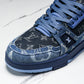 Louis Vuittоп Trainer Low 'Blue Denim Monogram Textile'