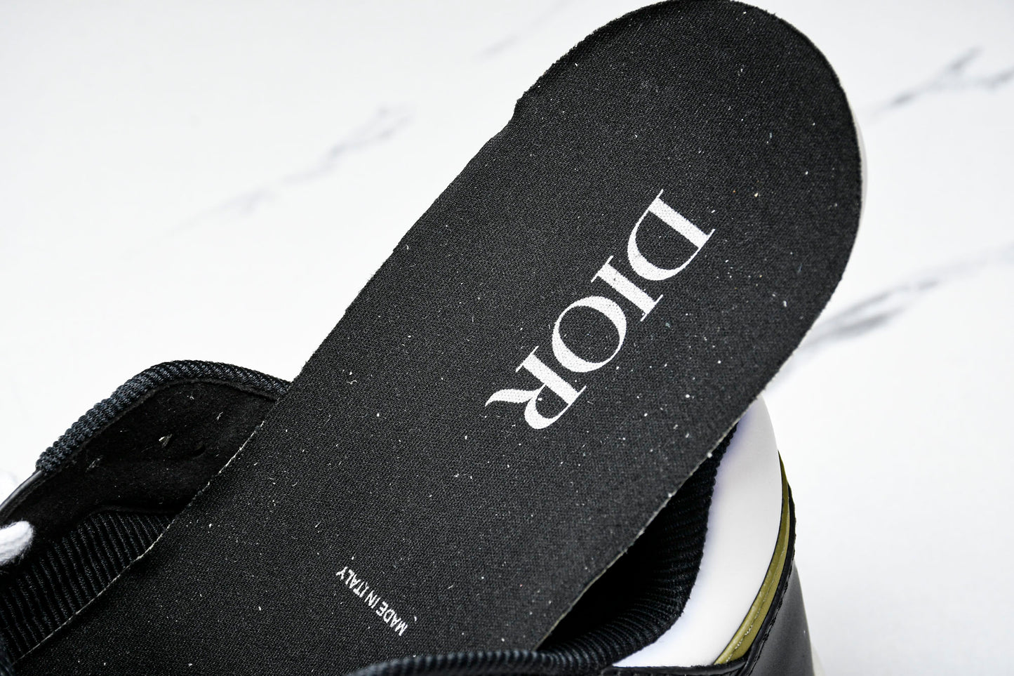 D1or B27 Low Galaxy Leather 'Black White Green'