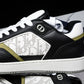 D1or B27 Low Galaxy Leather 'Black White Green'