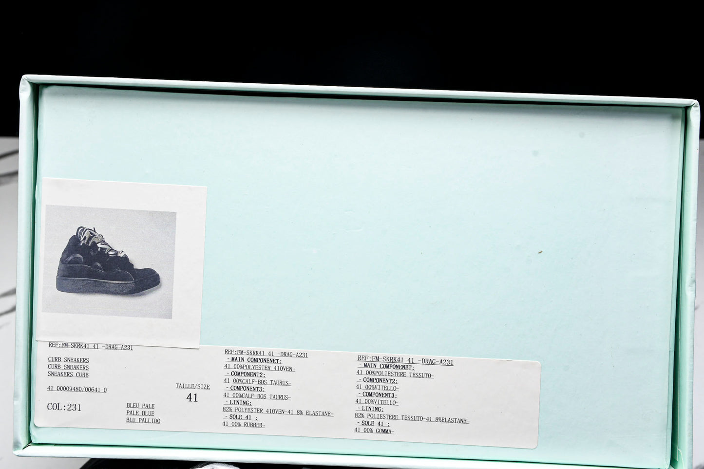 Lanvin Curb Sneaker 'Black Extreme Laces'