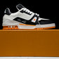 Louis Vuittоп Trainer Low 'Black White Orange Sole'