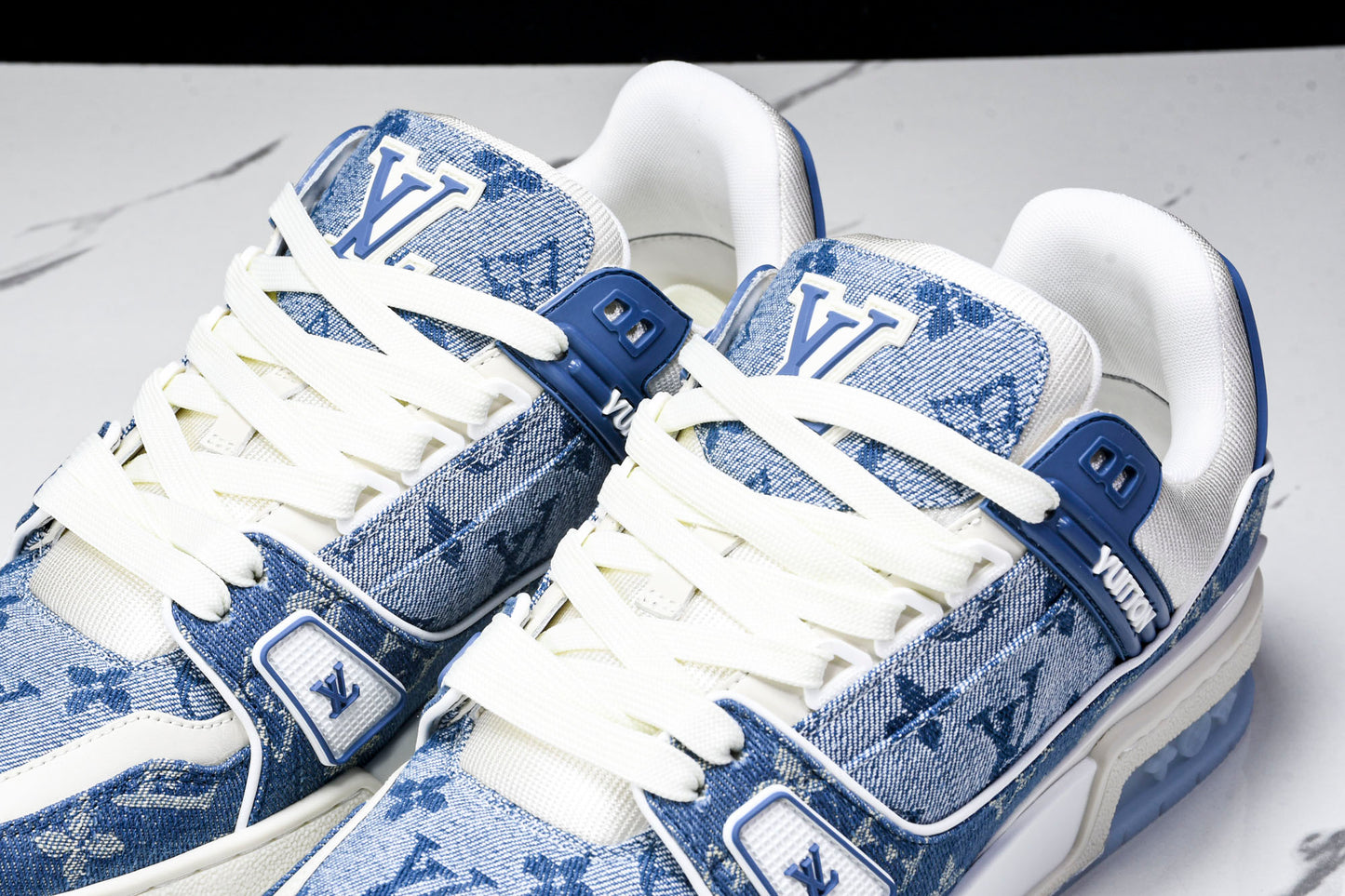 Louis Vuittоп Trainer Low 'Double Denim Monogram Blue'