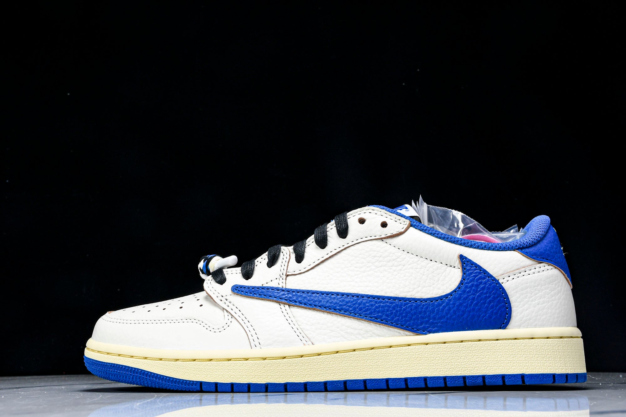 Travis Scott AJ1 Retro Low OG x Fragment ‘Sail Military Blue’