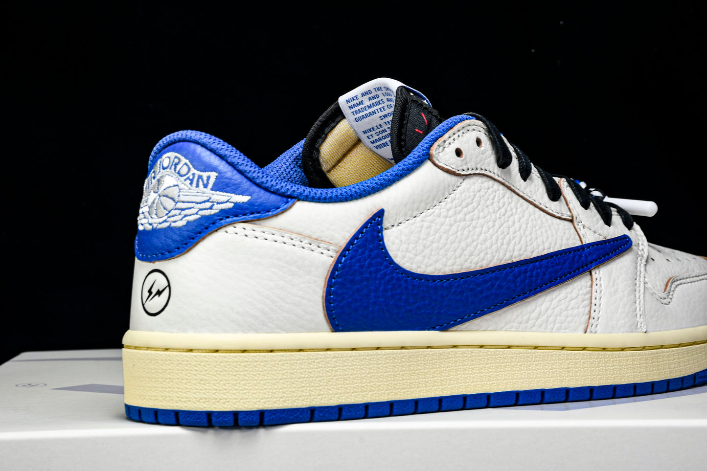 Travis Scott AJ1 Retro Low OG x Fragment ‘Sail Military Blue’