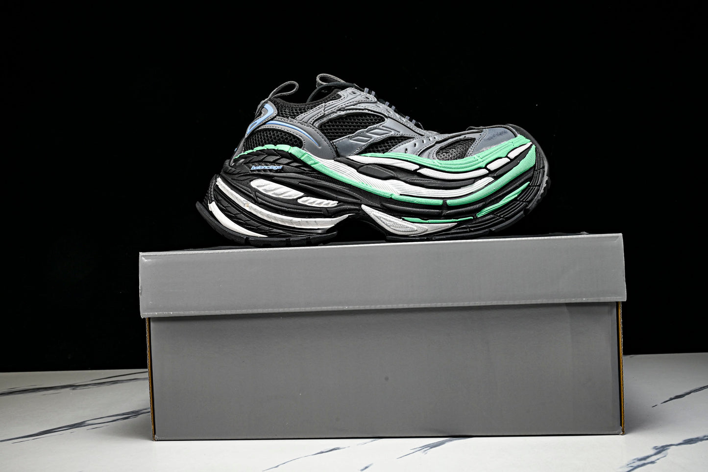 Вalenciaga Platform Sneaker 'Black Green Grey'