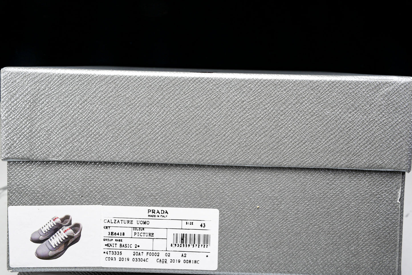 Prada America's Cup Sneaker Soft Rubber 'Steel Grey'