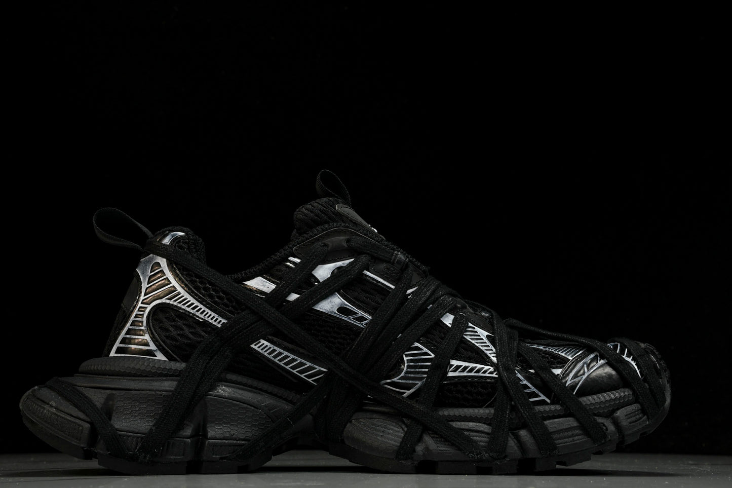 3XL Sneaker Extreme Lace 'Black Silver'