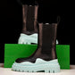 Вottega Veneta Tire Chelsea Boots 'Black Teal Blue'