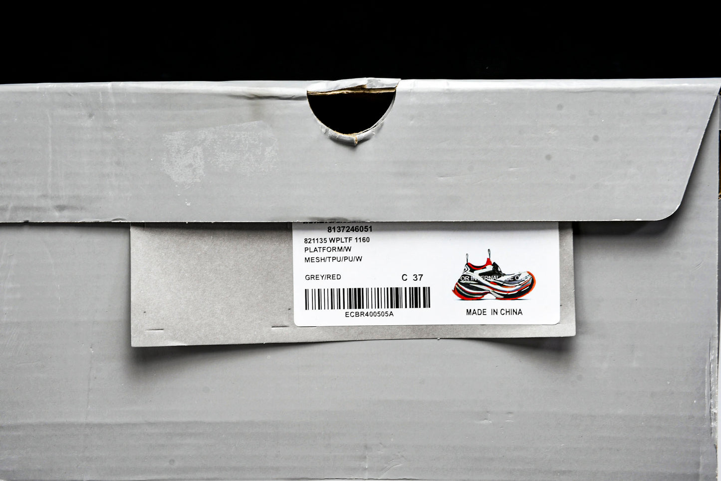 Вalenciaga Platform Sneaker 'Black Grey Red'