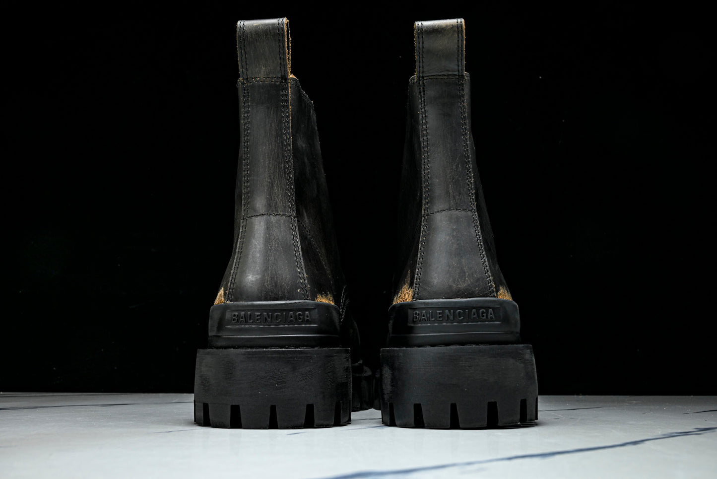 Вalenciaga Strike Boot 'Worn-Out Black Brown'