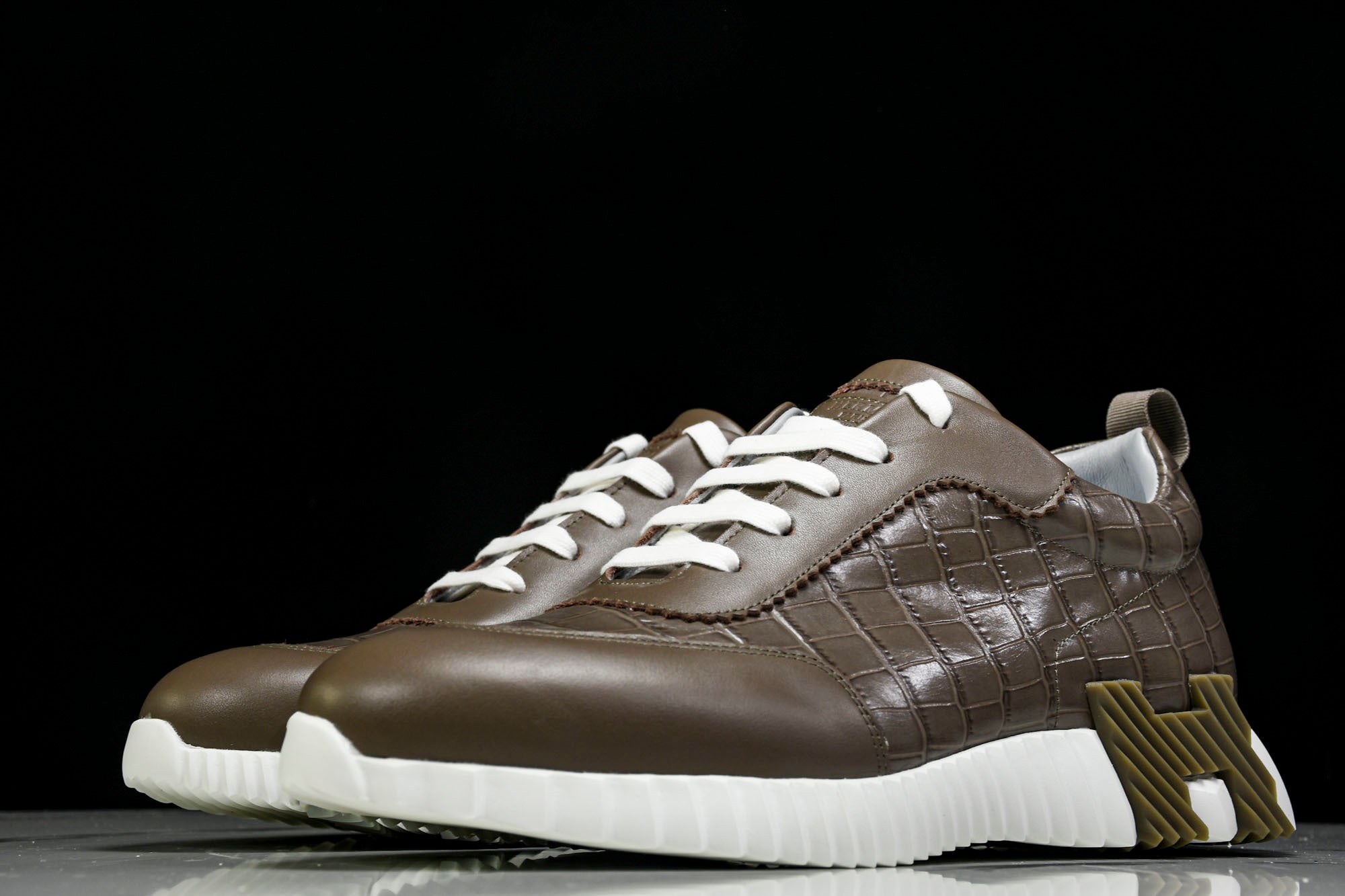Нermès Bouncing Sneaker 'Etoupe Crocodile'