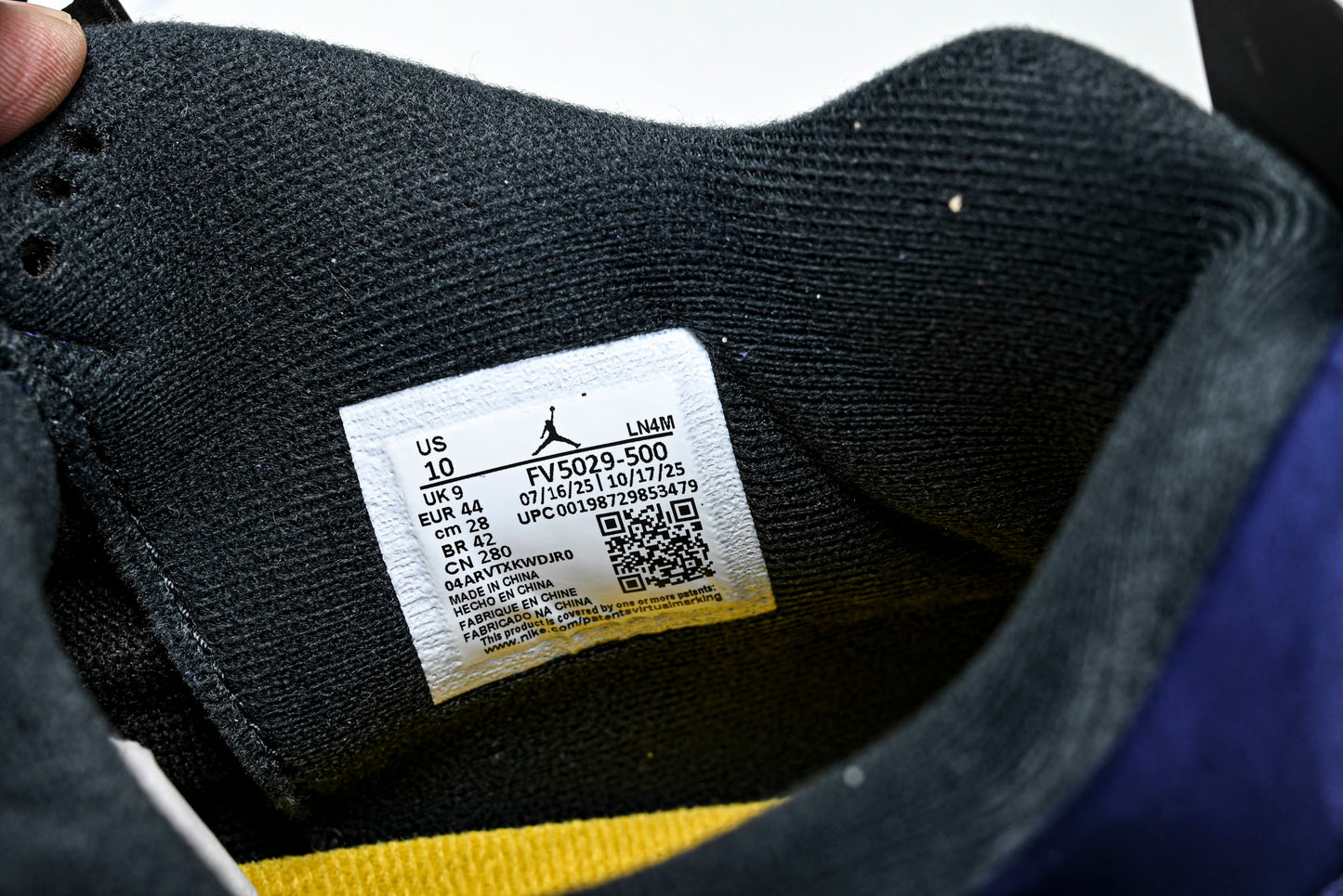 AJ4 Retro 'Lakers'