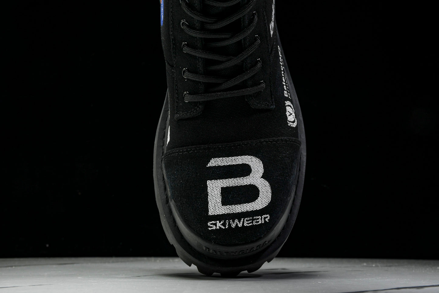 Вalenciaga Combat Strike Boot 'Black Logos'