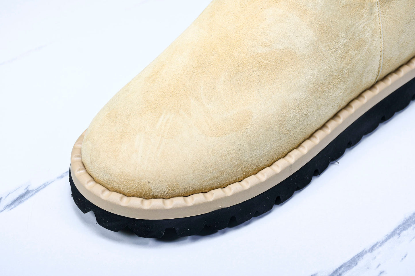 Prada Suede Booties 'Beige'