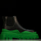 Вottega Veneta Tire Ankle Chelsea Boots 'Black Green'