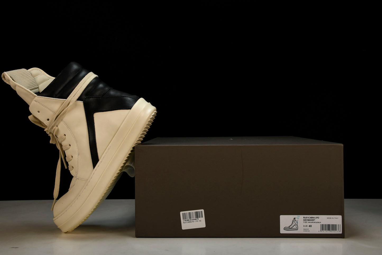 Rick Owens Geobasket 'Milk'