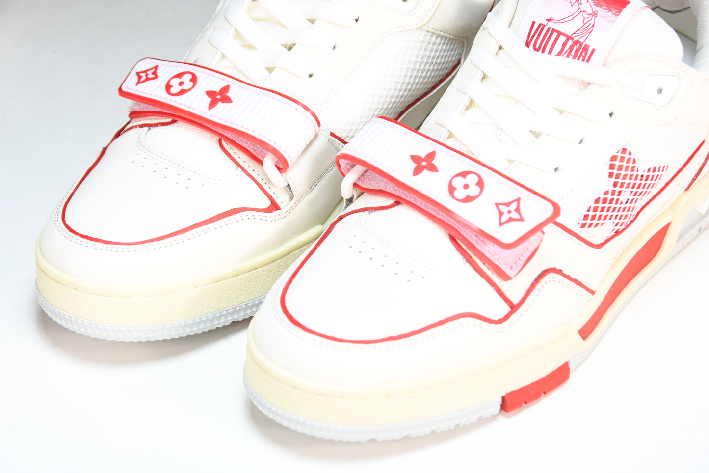 Louis Vuittоп Trainer Low Velcro Strap 'Red Mesh'