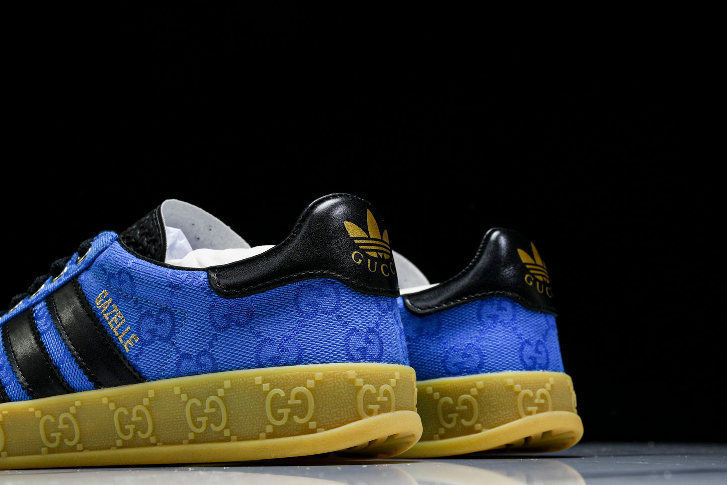 Guссi x Gazelle 'Blue GG Monogram'