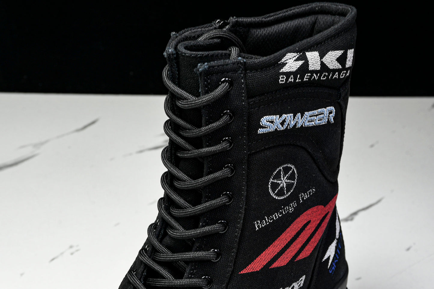 Вalenciaga Combat Strike Boot 'Black Logos'