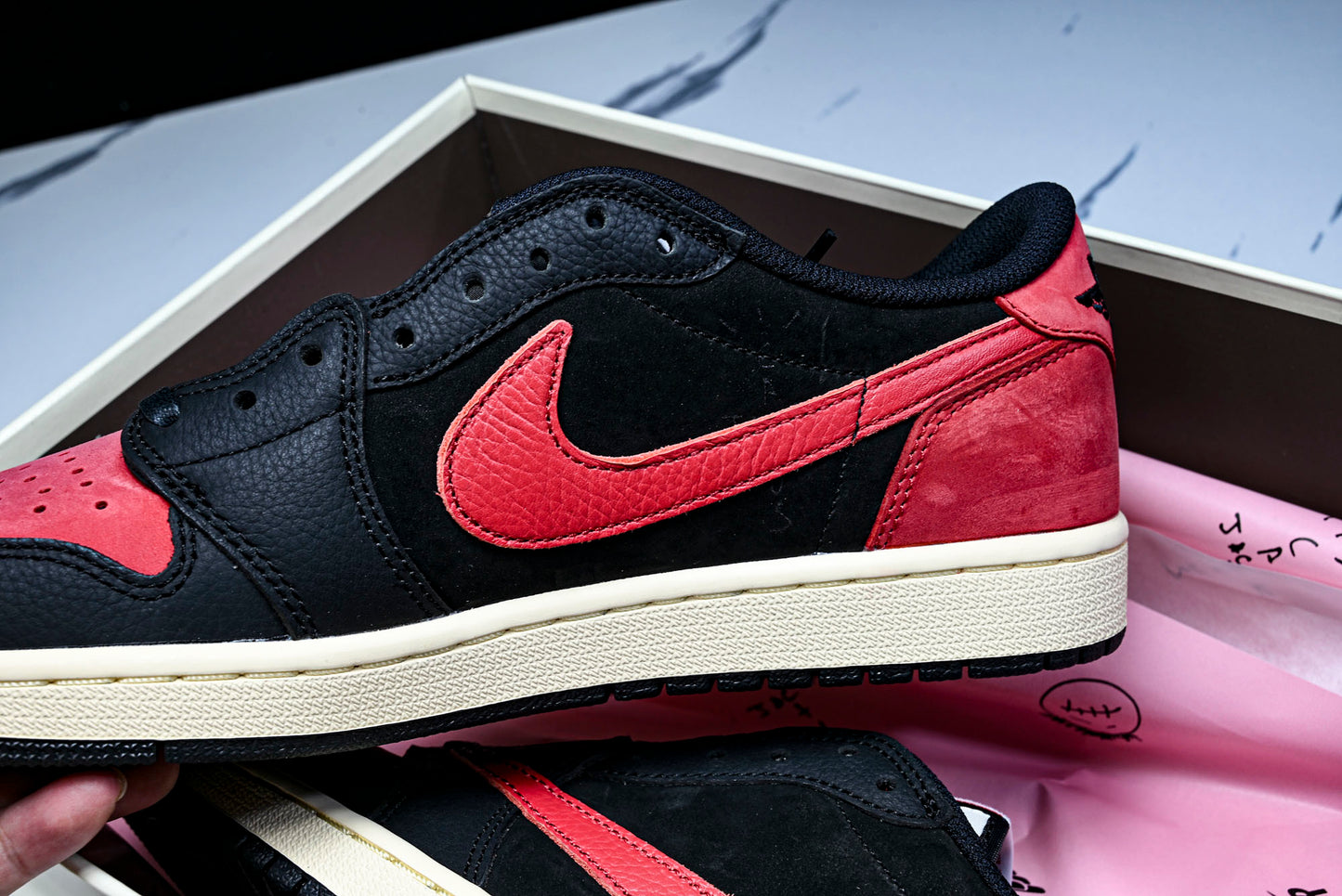 Travis Scott AJ1 Retro Low ‘Black Red' (Unreleased)
