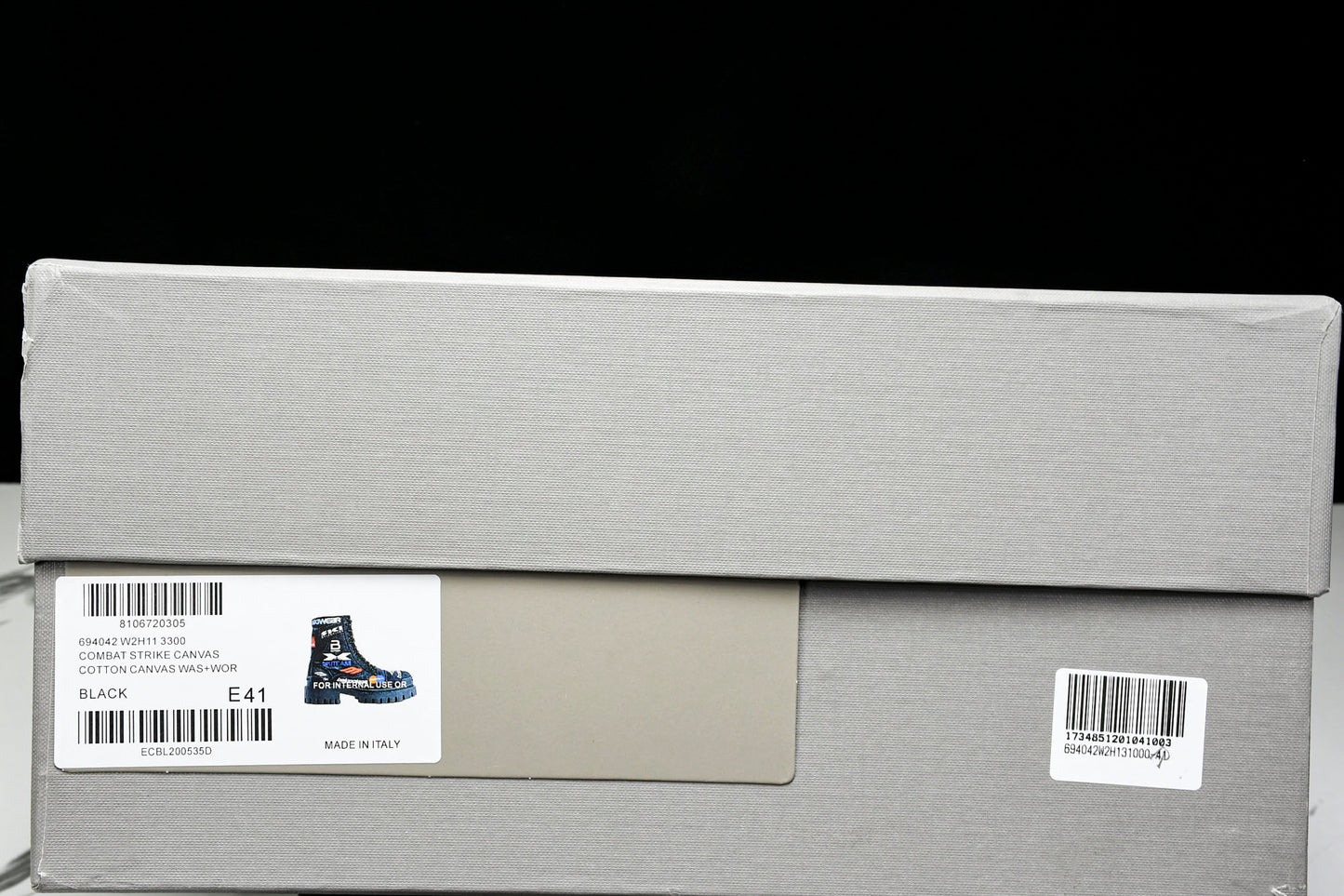 Вalenciaga Combat Strike Boot 'Black Logos'